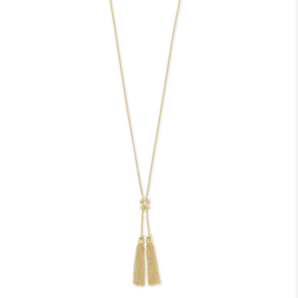 Kendra Scott Presleigh Love Knot Y Necklace In Gold